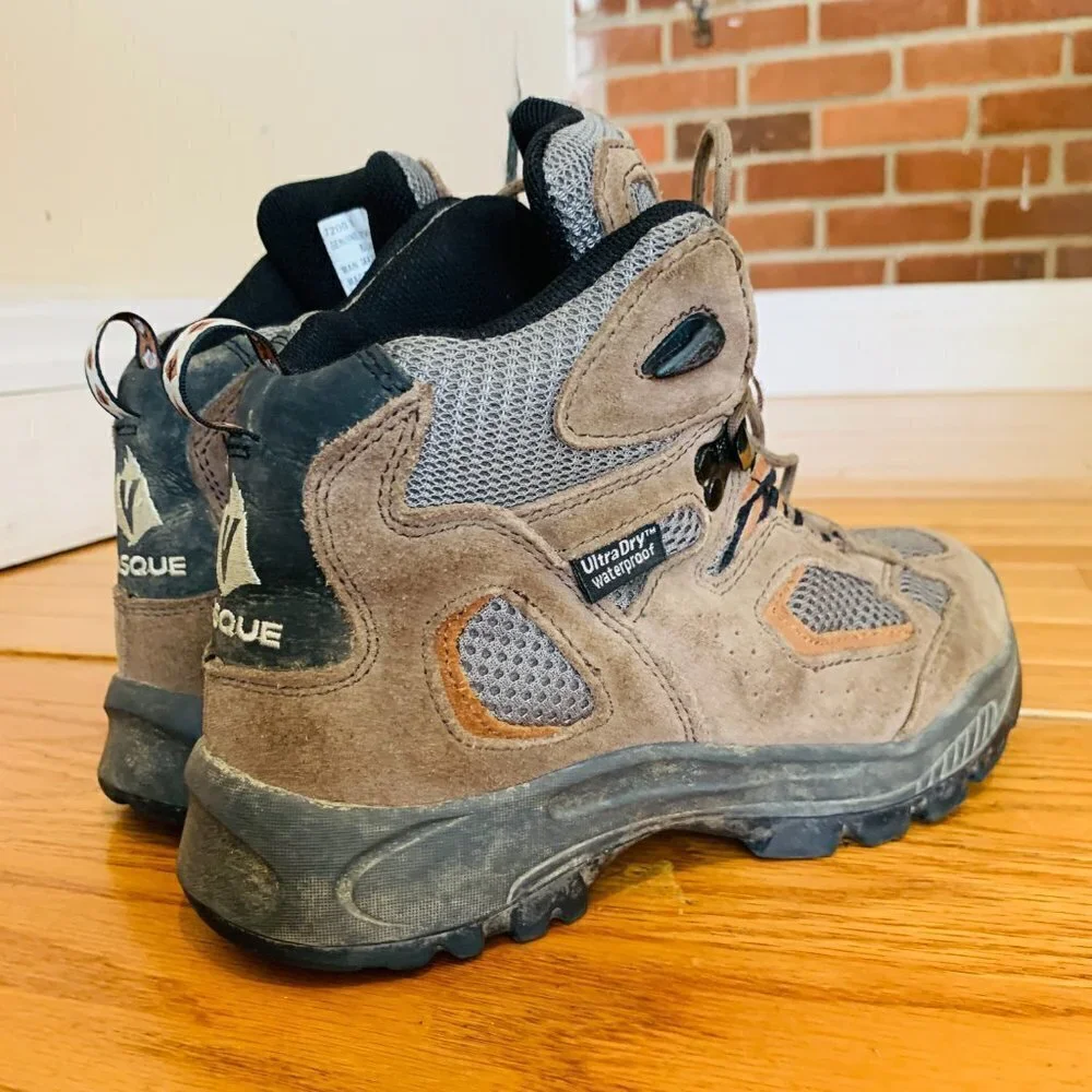 Vasque Breeze Mid Waterproof Boots Size 4 Youth Brown Leather Hiking